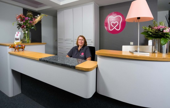 Empfang in der Praxis mit Herz